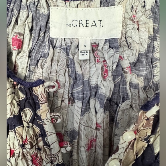 ❤️ THE GREAT FLOWY DAISY FLORAL COTTON MIDI DRESS BALLOON SLEEVES PEASANT BOHO - Picture 4 of 10